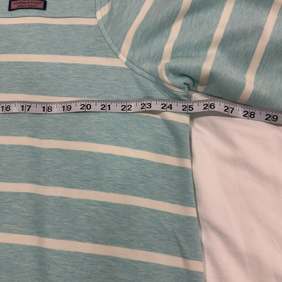 EUC Light Blue Striped Vineyard Quarter-Zip Pullover XXL - Picture 7 of 8